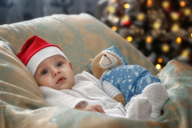 新年, 婴儿, 孩子们, 男孩