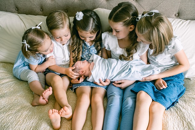 婴儿, 新生, 孩子们, 兄弟姐妹, 家庭
